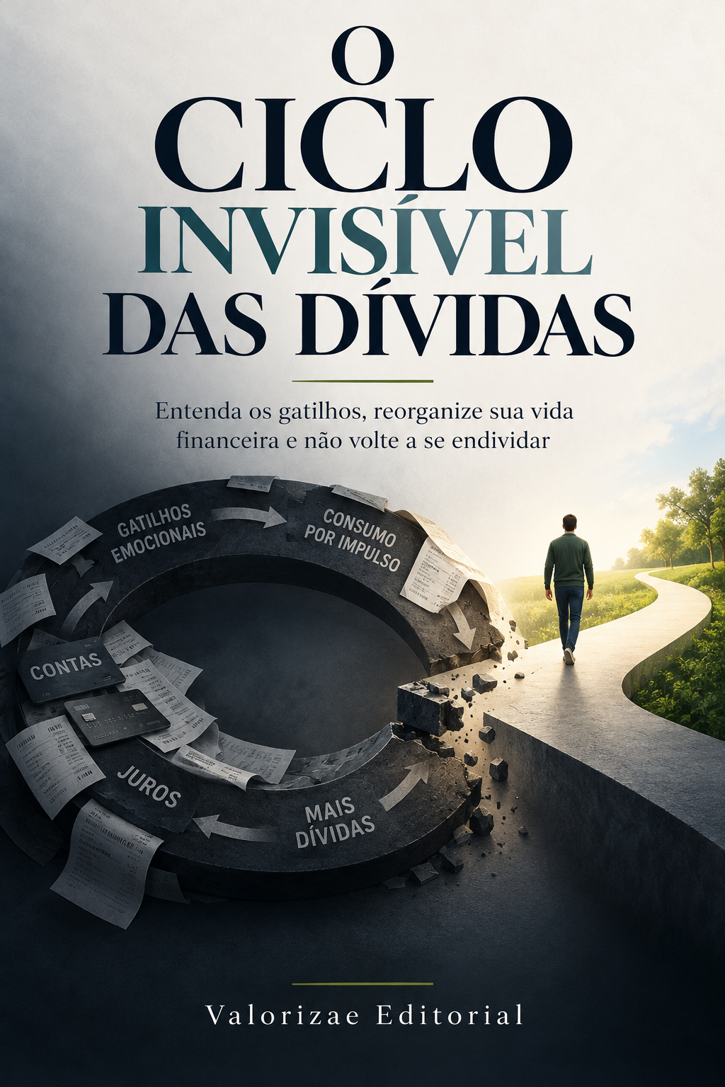 Capa aprovada do livro O Ciclo Invisível das Dívidas, Valorizae Editorial